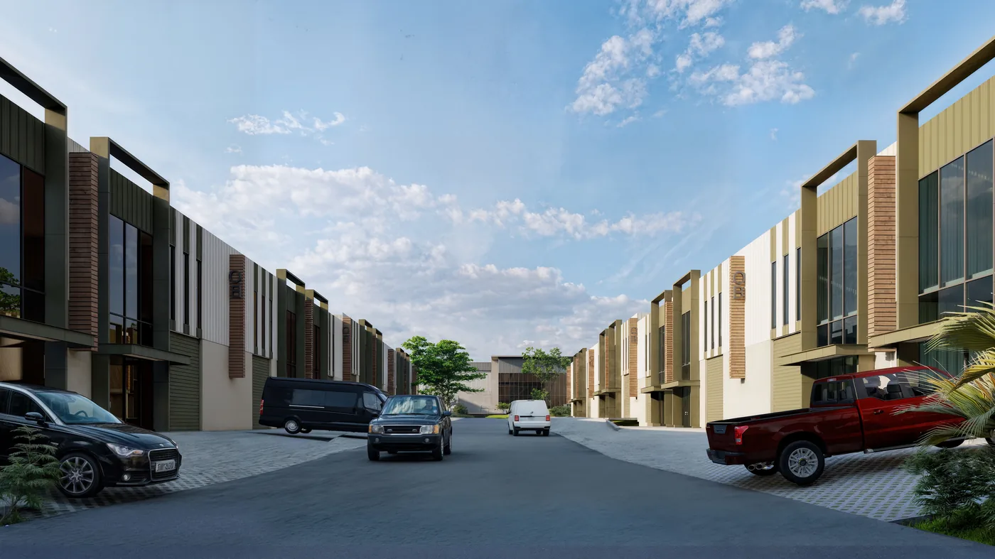 Calle interior — Flex Hub